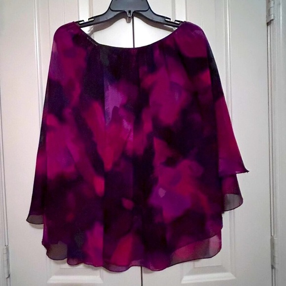 Women's Flowy Tiered Colorful Blouse in Size Medium by Sunny Leigh - Picture 1 of 3